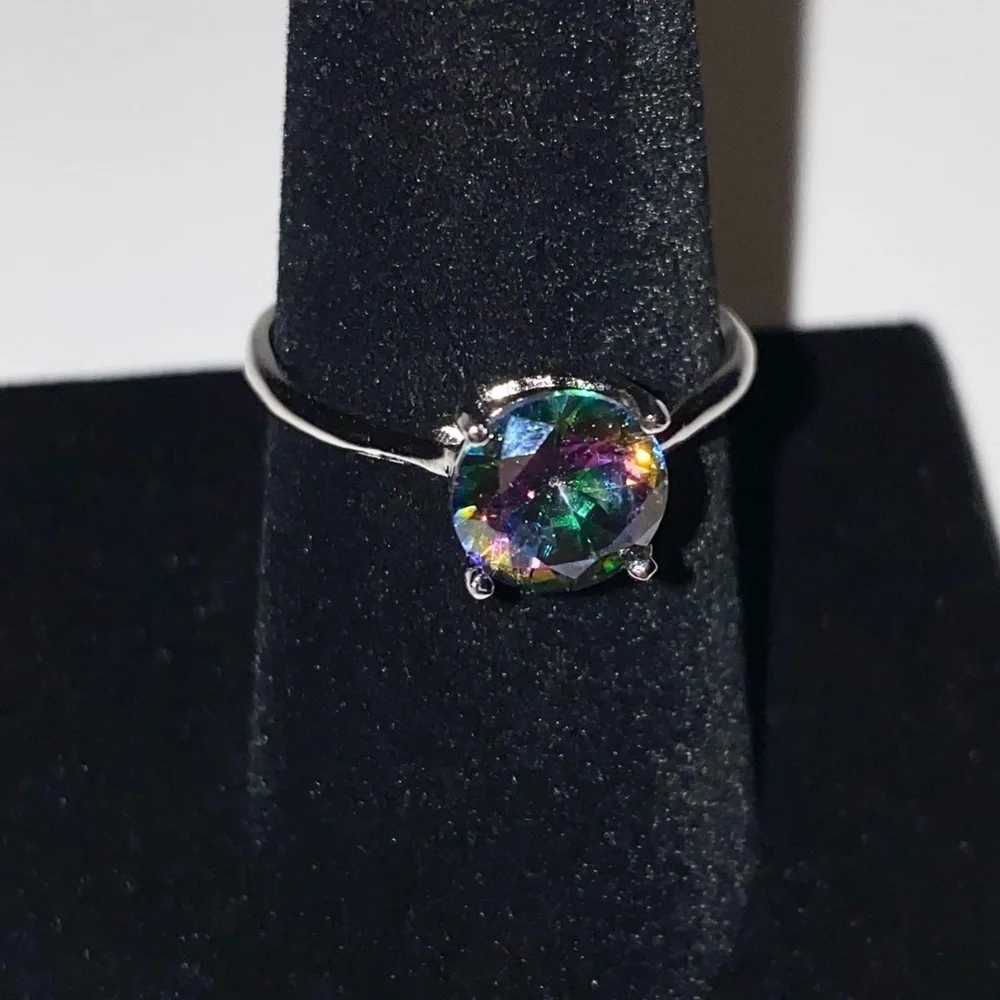 Mystic Rainbow Topaz Gemstone Fashion Ring ~ Brand New